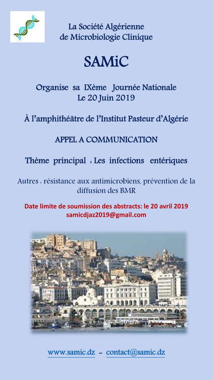 9ème Journée Nationale de la SAMIC - 20 Juin 2019 à Alger