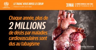 31 Mai Journée mondiale sans tabac : Le tabac vous brise le cœur !